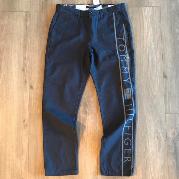 tommy hilfiger joggers mens black